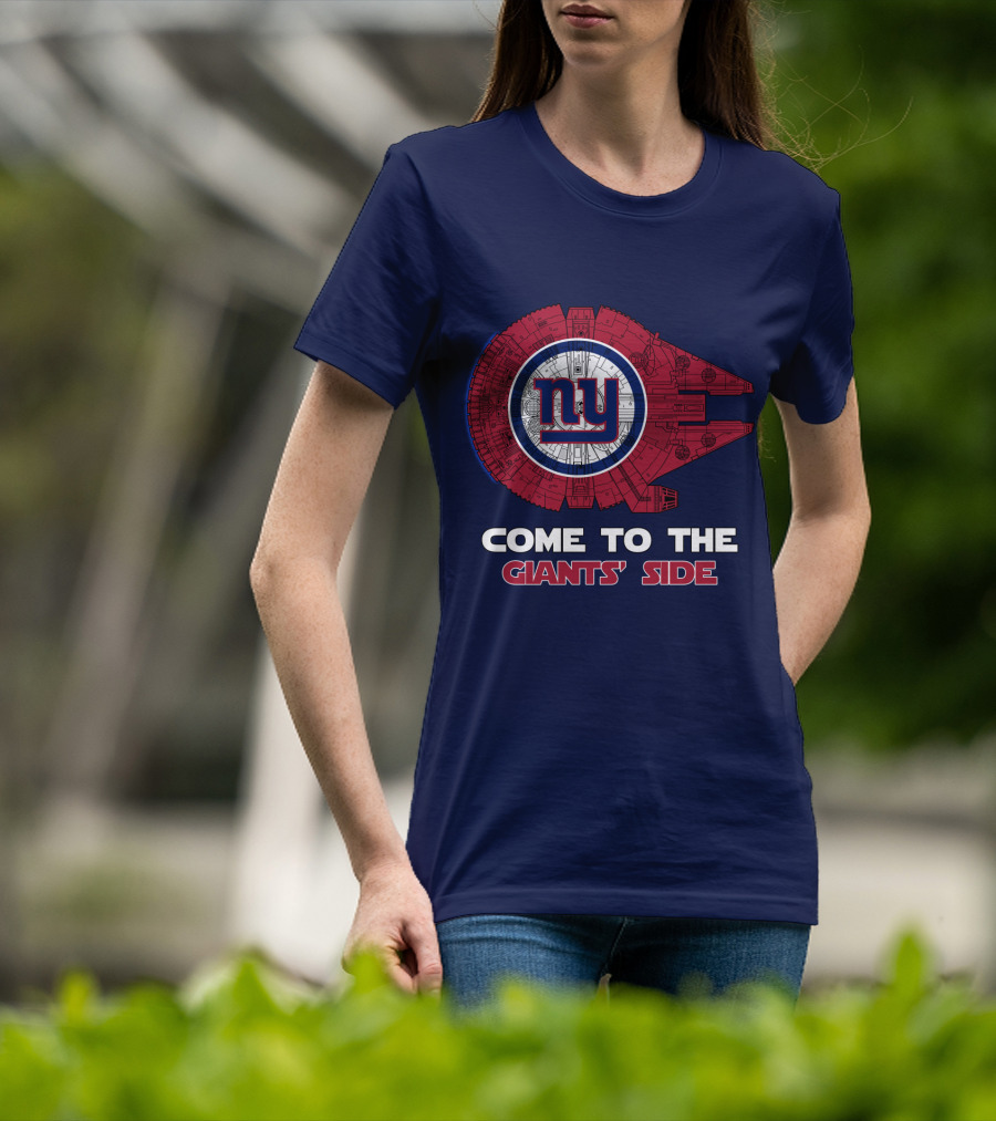 Come To The Giants' Side New York Giants Millennium Falcon T-Shirt