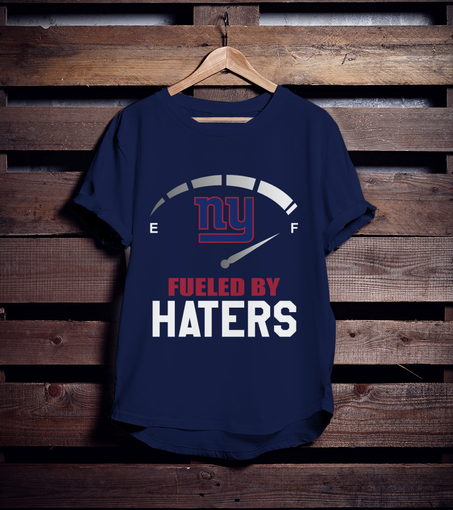 New York Giants Fueled By Haters Fuel Gauge T-Shirt