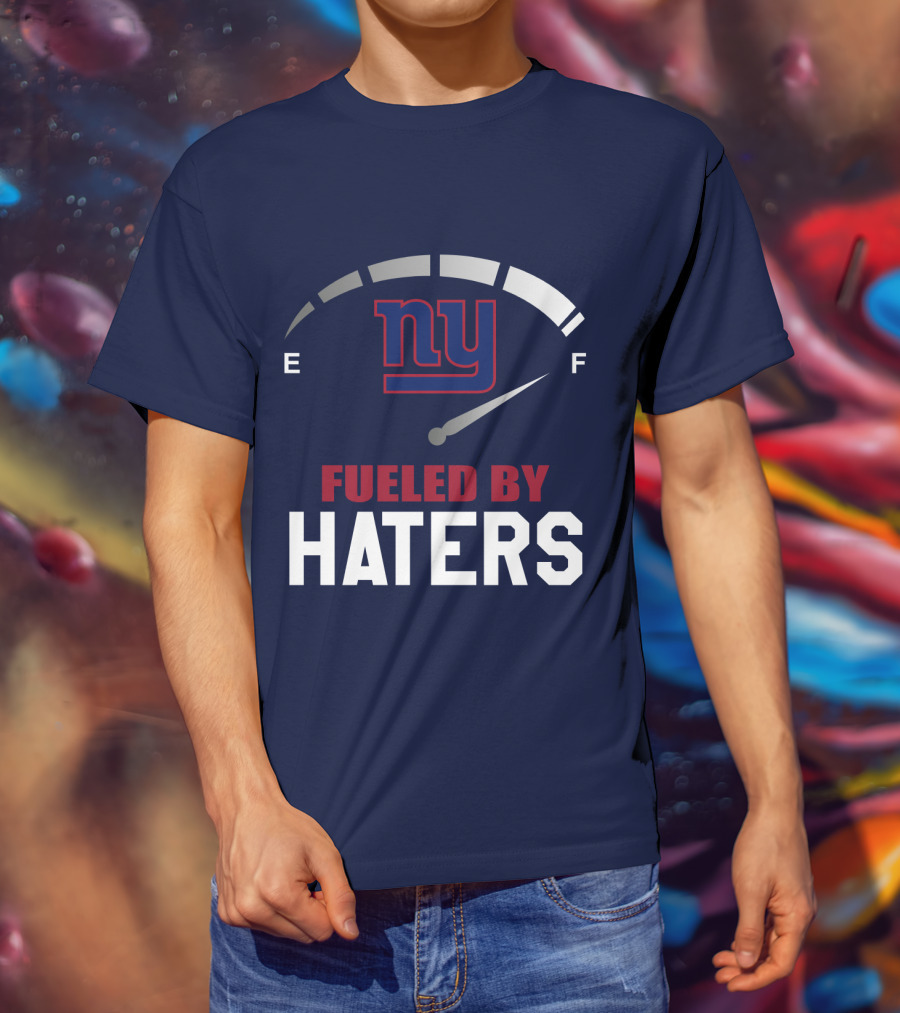 New York Giants Fueled By Haters Fuel Gauge T-Shirt