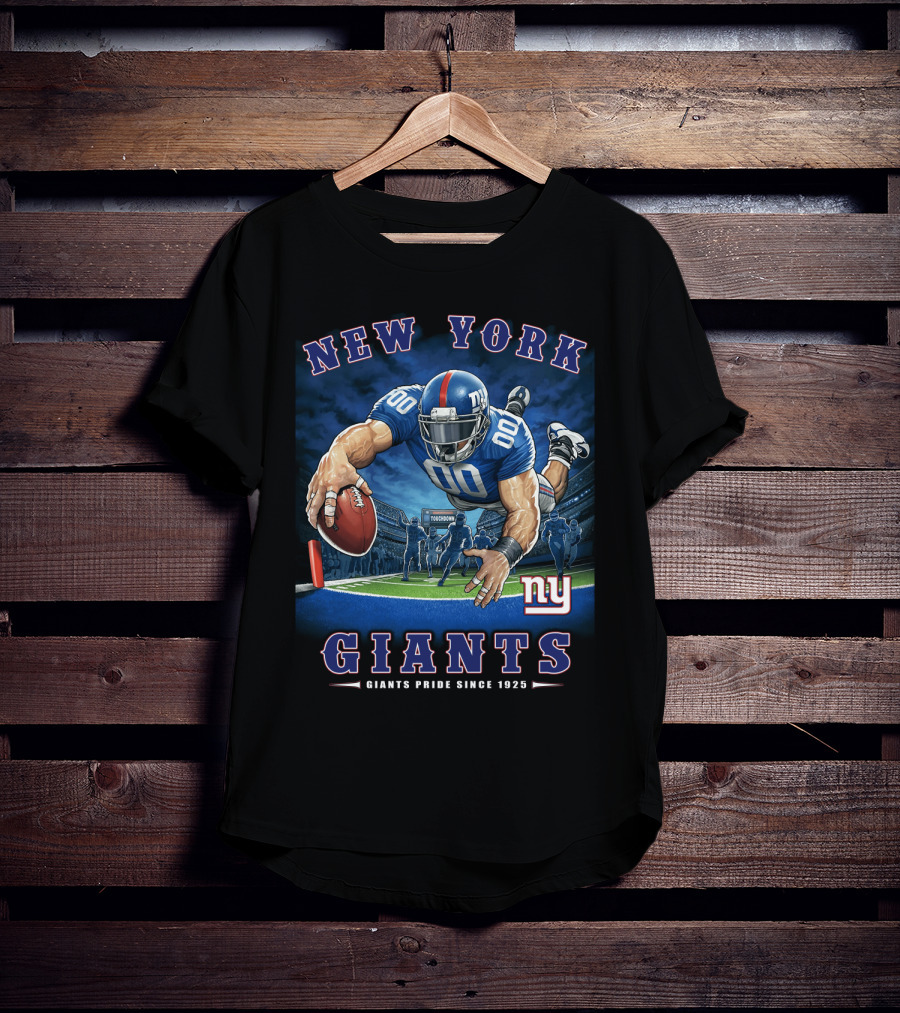 New York Giants Pride Since 1925 End Zone Nfl Tocobowl Football Player T-Shirt