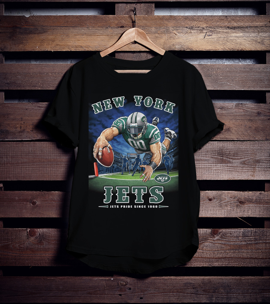 New York Jets Pride Since 1960 End Zone Touchdown T-Shirt