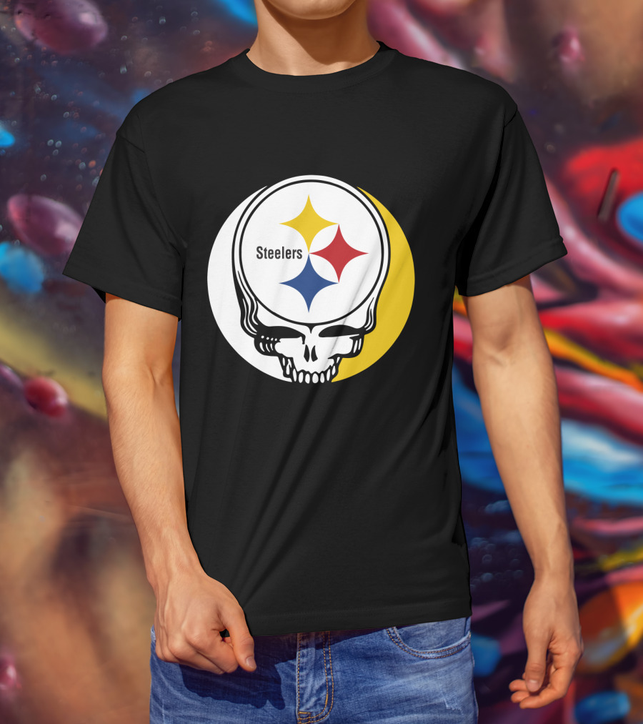 GRATEFUL DEAD Steelers Skull With Team T-Shirt