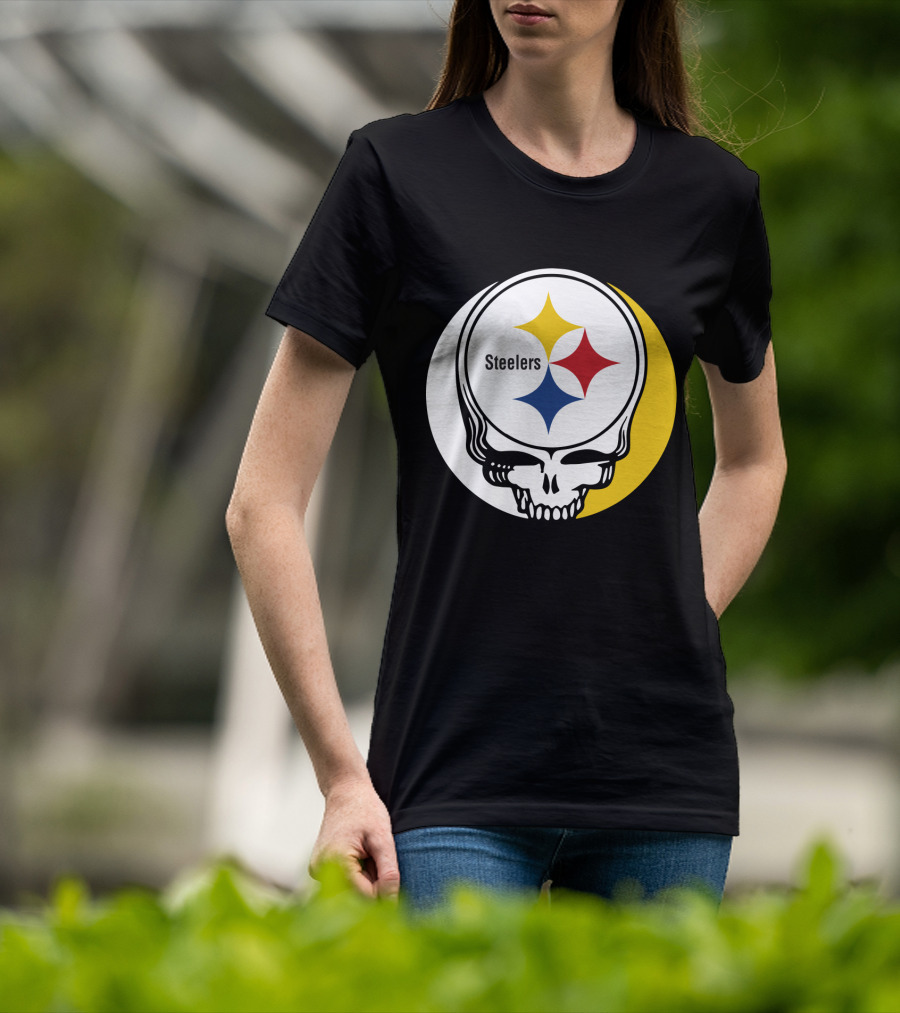 GRATEFUL DEAD Steelers Skull With Team T-Shirt