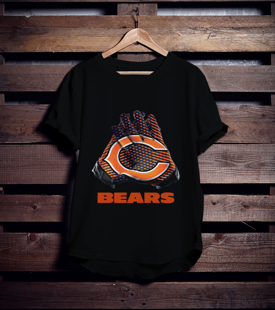 Chicago Bears C Logo Gloves Nfl Bears T-Shirt