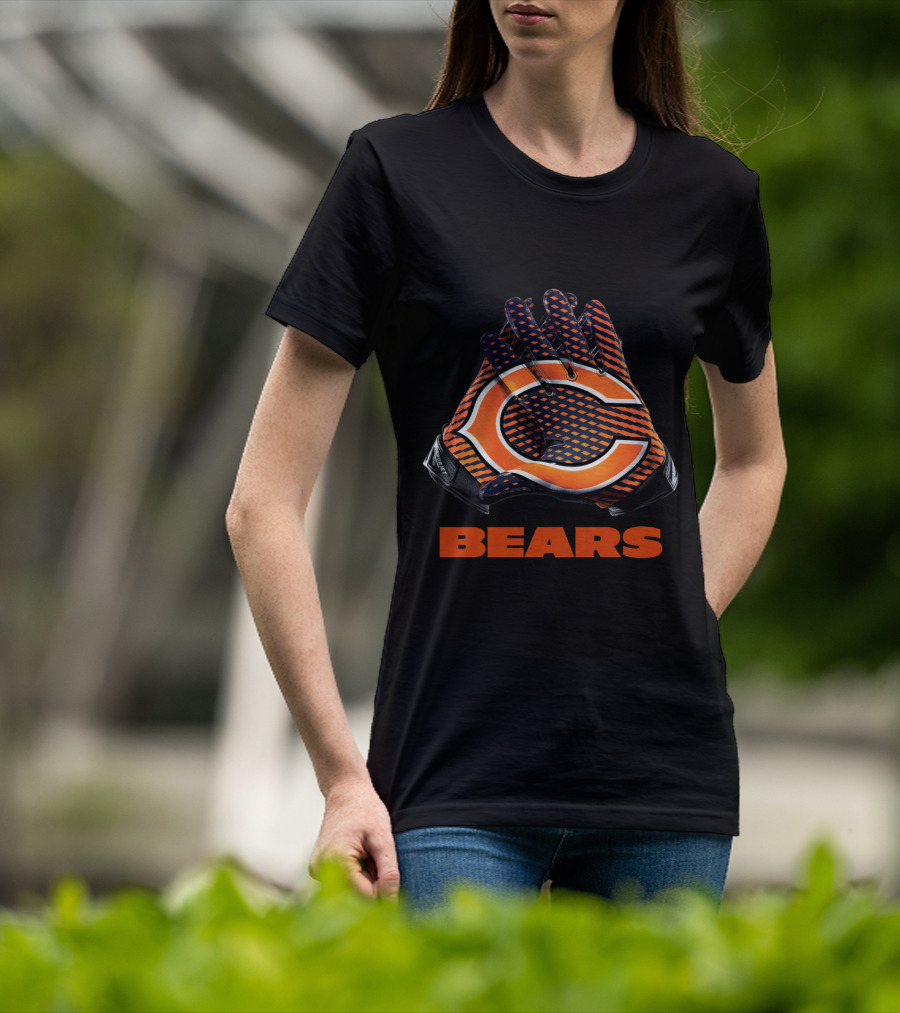 Chicago Bears C Logo Gloves Nfl Bears T-Shirt
