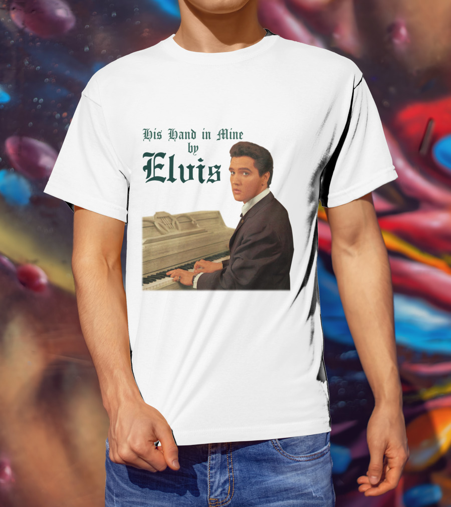 His Hand In Mine By Elvis At Piano T-Shirt