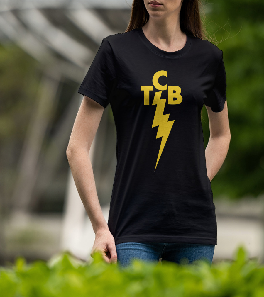 EVPL 15 TCB Taking Care Of Business Lightning Bolt Ringer T-Shirt