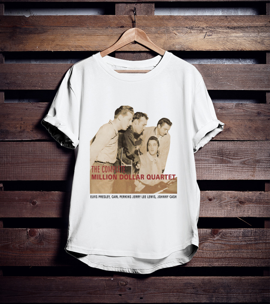 The Complete Million Dollar Quartet Elvis Presley Carl Perkins Jerry Lee Lewis Johnny Cash T-Shirt