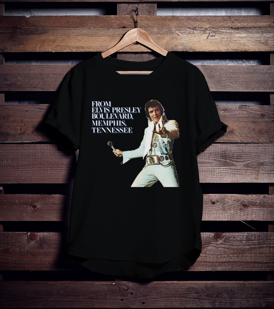 From Elvis Presley Boulevard Memphis Tennessee T-Shirt