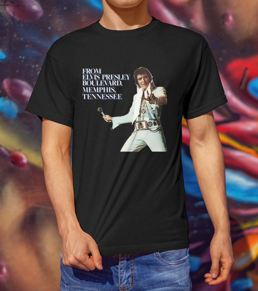 From Elvis Presley Boulevard Memphis Tennessee T-Shirt