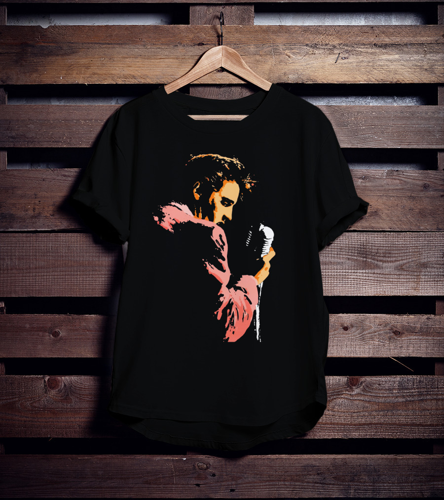 Evpl 22 Retro Microphone Performer Silhouette T-Shirt