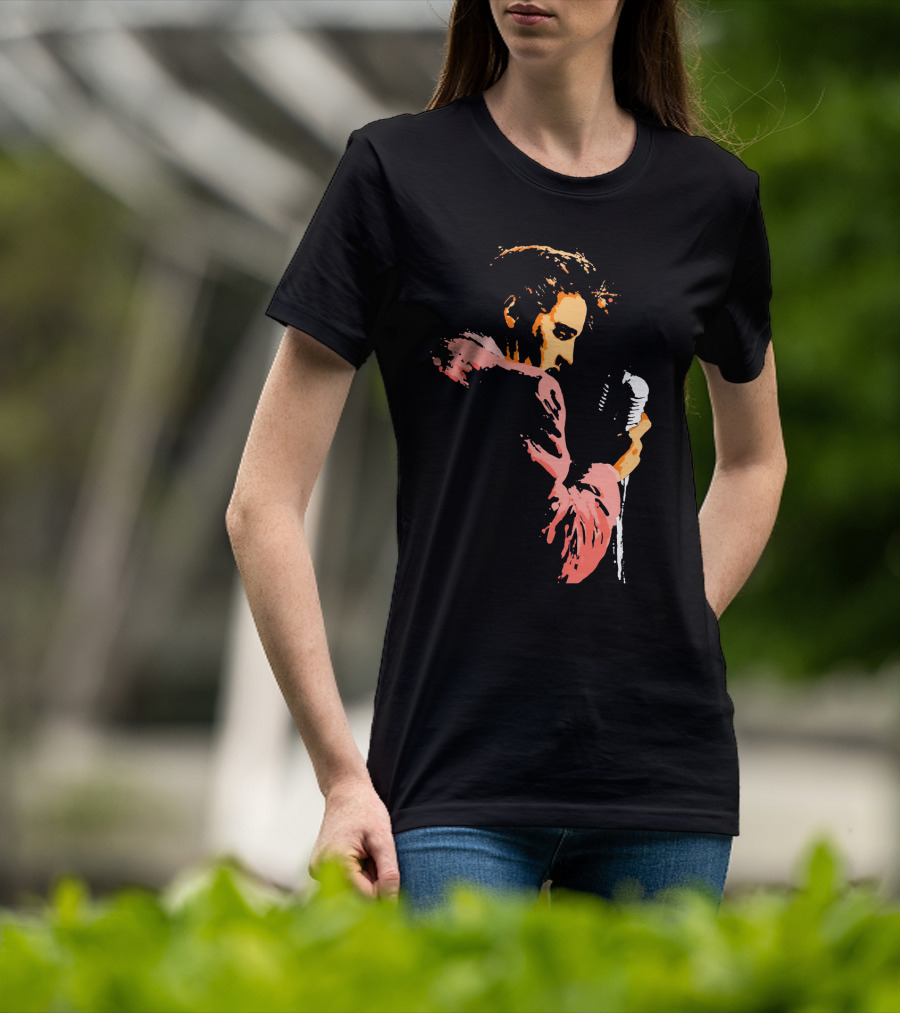 Evpl 22 Retro Microphone Performer Silhouette T-Shirt