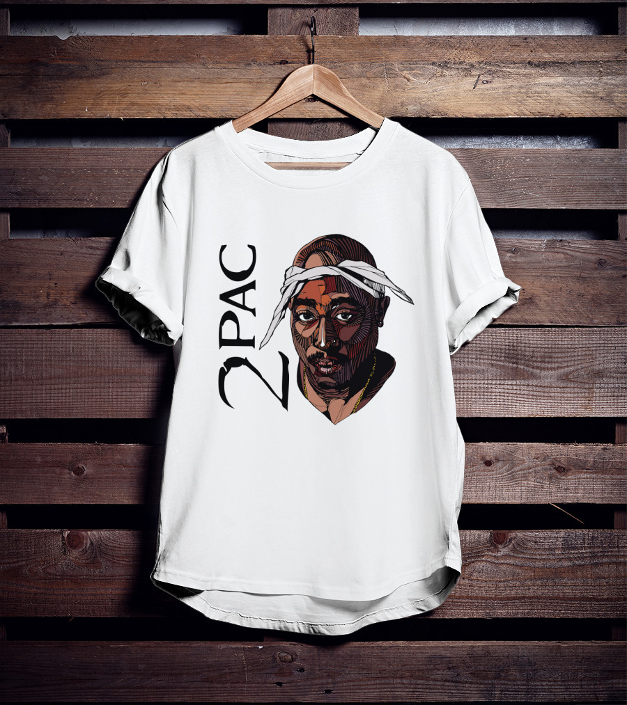 Tupac Shakur 2Pac Bandana Rapn T-Shirt