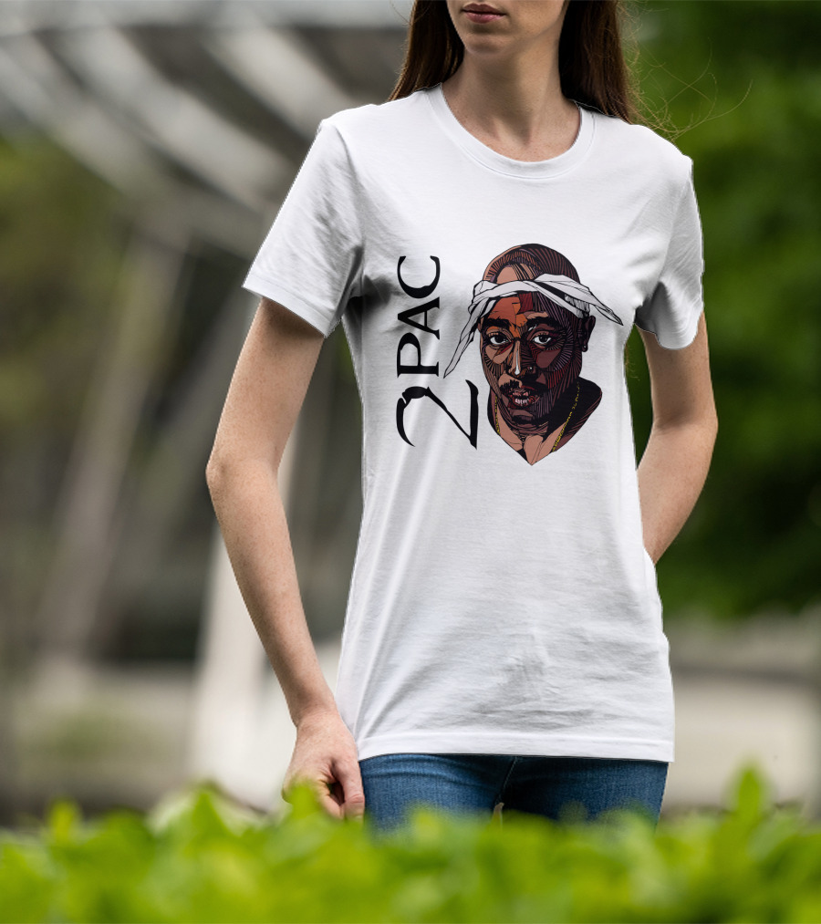 Tupac Shakur 2Pac Bandana Rapn T-Shirt