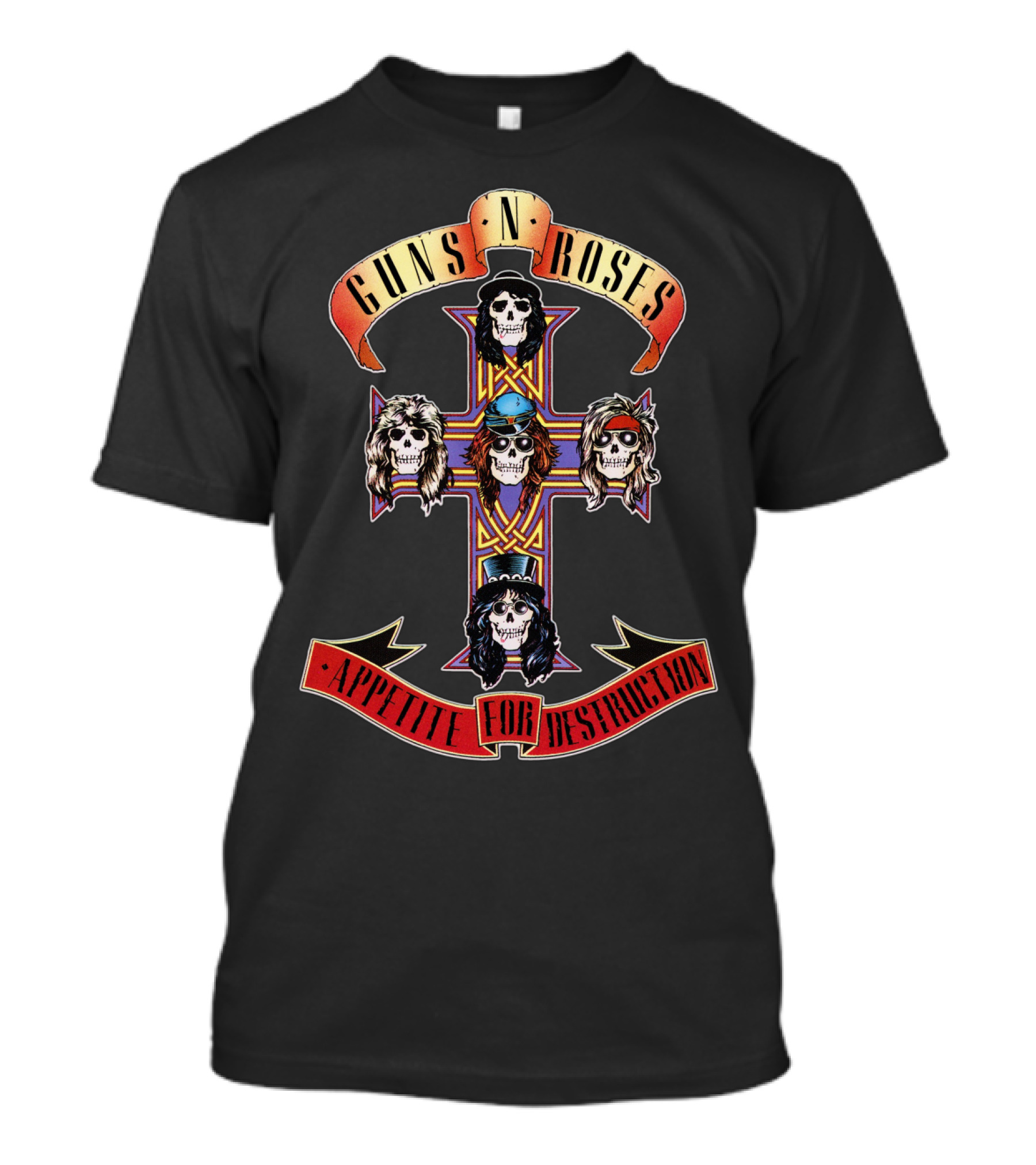 Guns N' Roses Appetite For Destruction Skeleton Cross T-Shirt