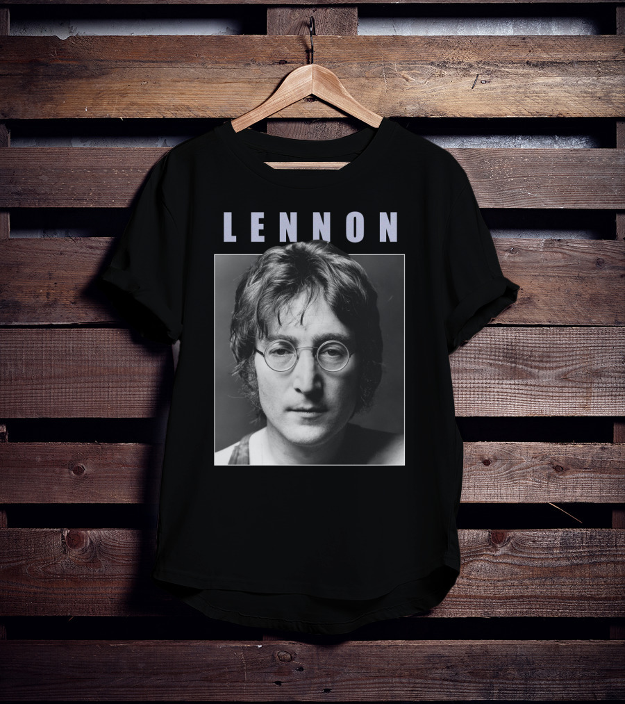 Lennon Black And White Portrait Photography T-Shirt