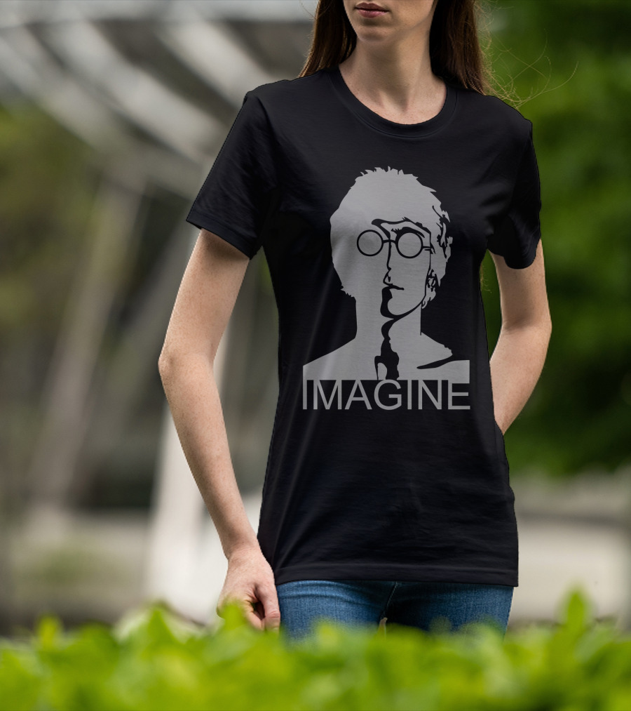 Imagine John Lennon Silhouette Glasses T-Shirt
