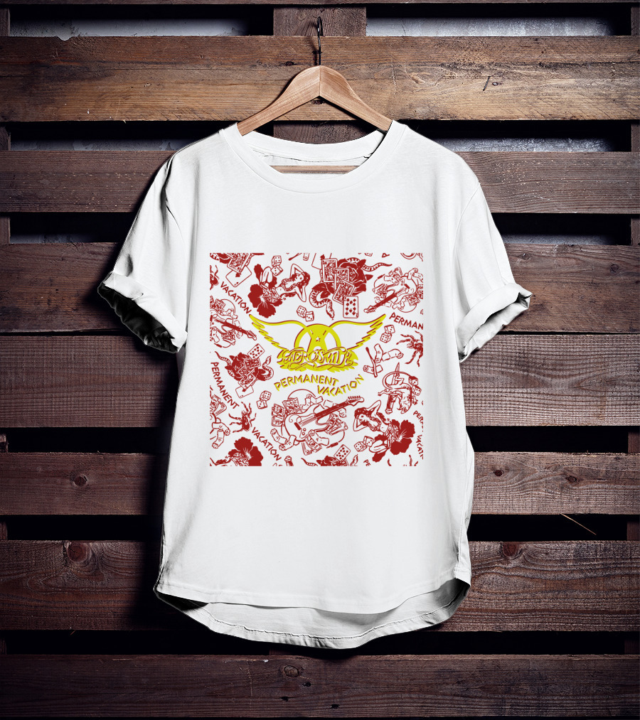 Aerosmith Permanent Vacation Album Art ARSM 06 T-Shirt