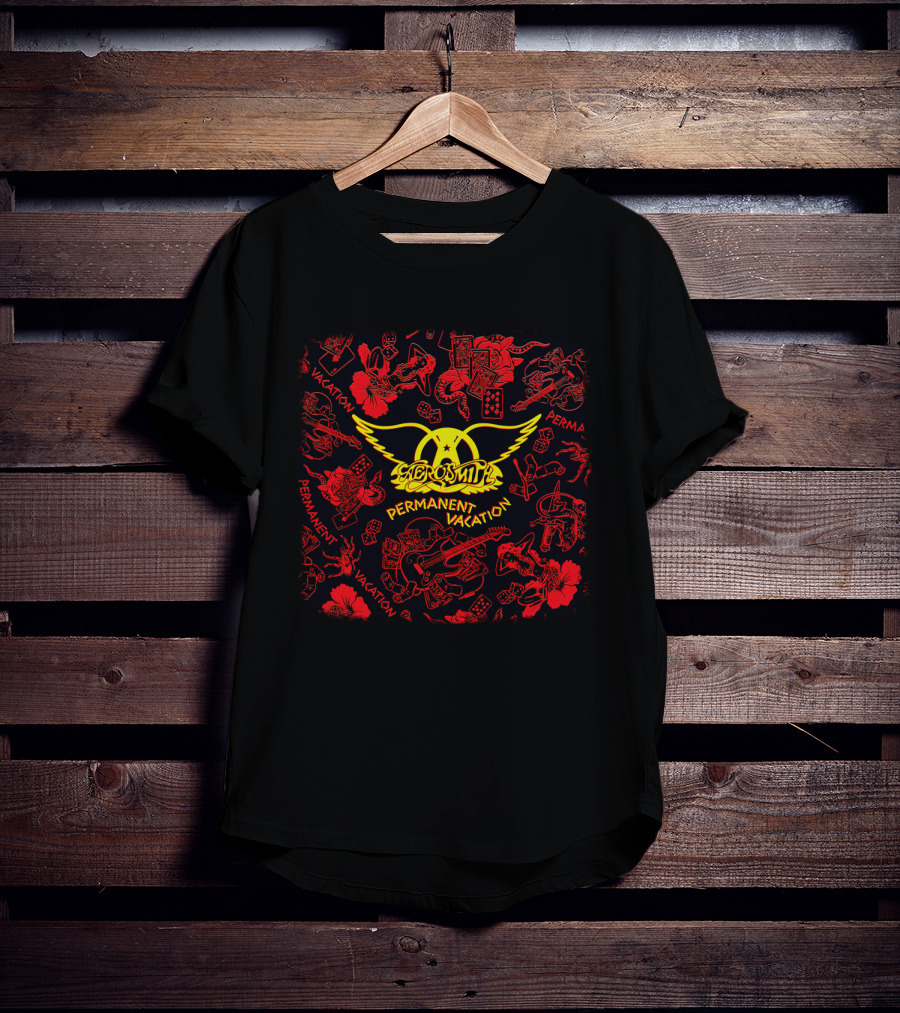 Aerosmith Permanent Vacation Album Art T-Shirt