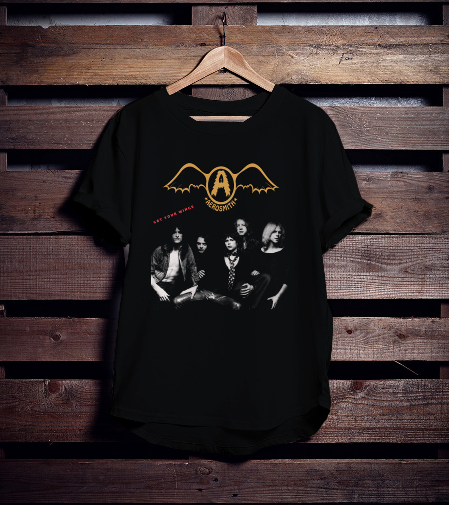 Aerosmith Get Your Wings Classic Band Photo T-Shirt