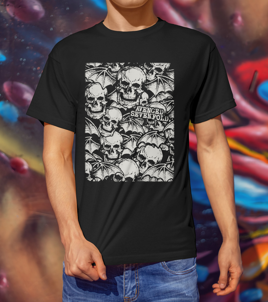 Avenged Sevenfold Skull And Bat Wings T-Shirt