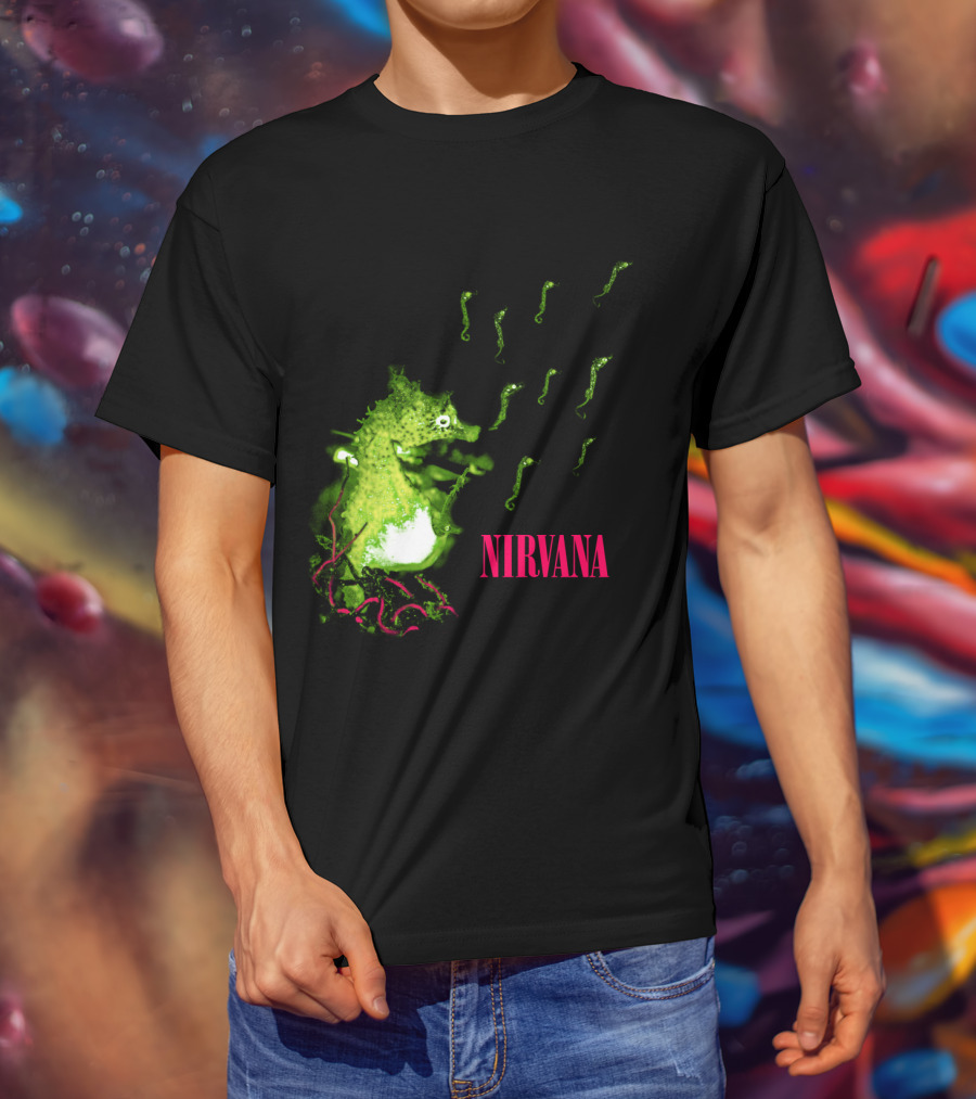 Nirvana Nvn 13 Green Seahorse T-Shirt