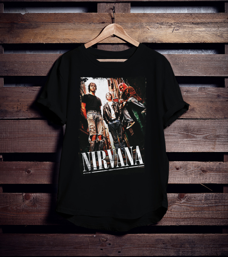 Nirvana Nvn 14 Grunge Band Photo T-Shirt