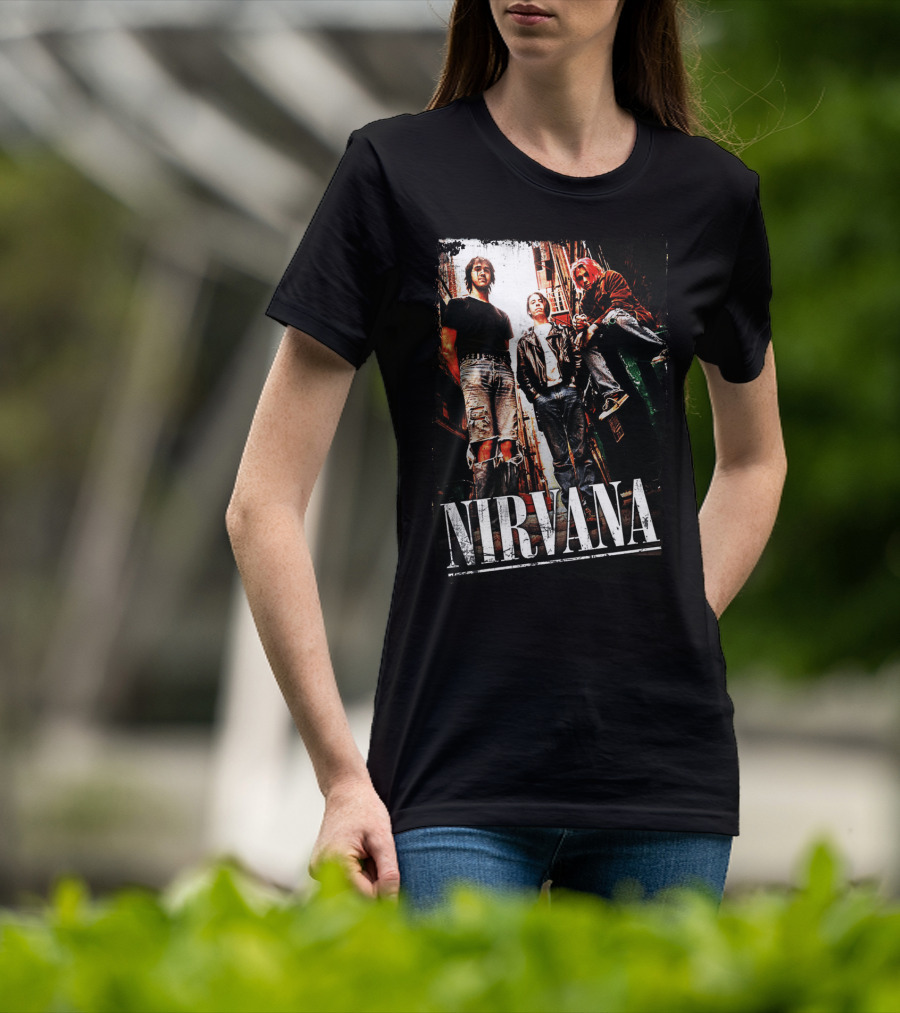 Nirvana Nvn 14 Grunge Band Photo T-Shirt