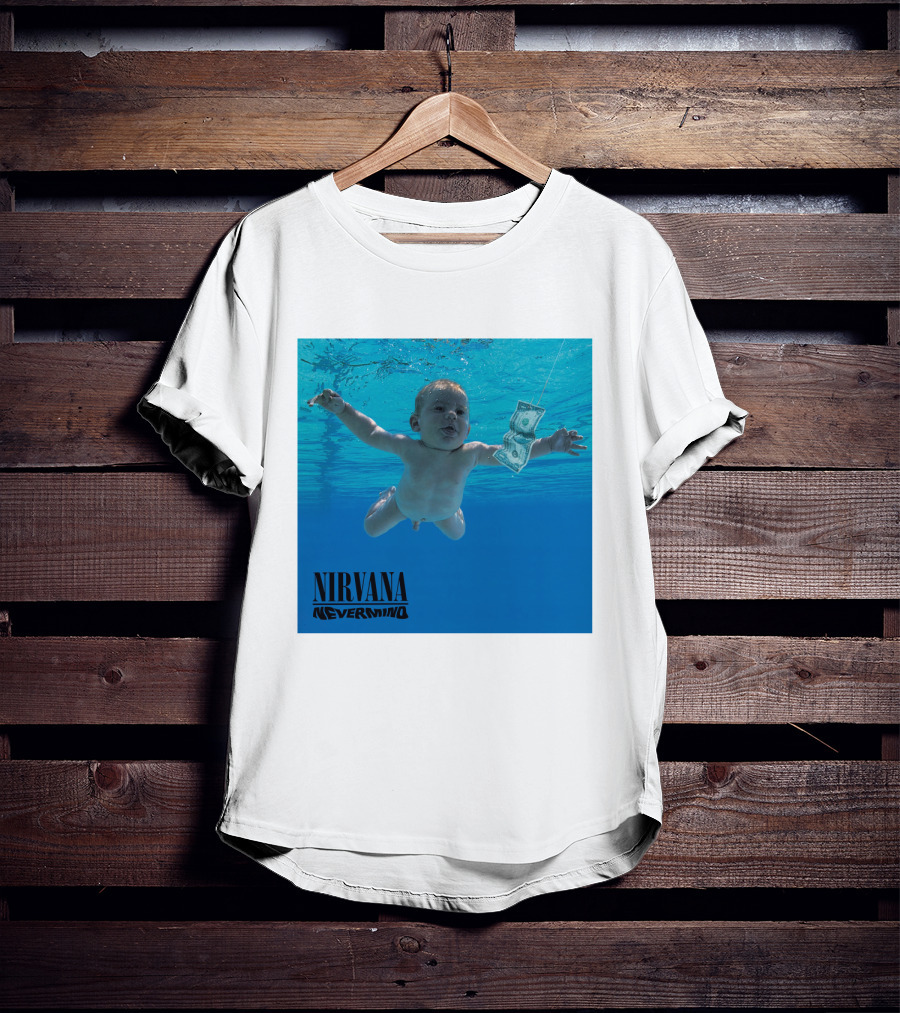 Nirvana Nevermind Album Cover Baby In Pool With Dollar Bill T-Shirt