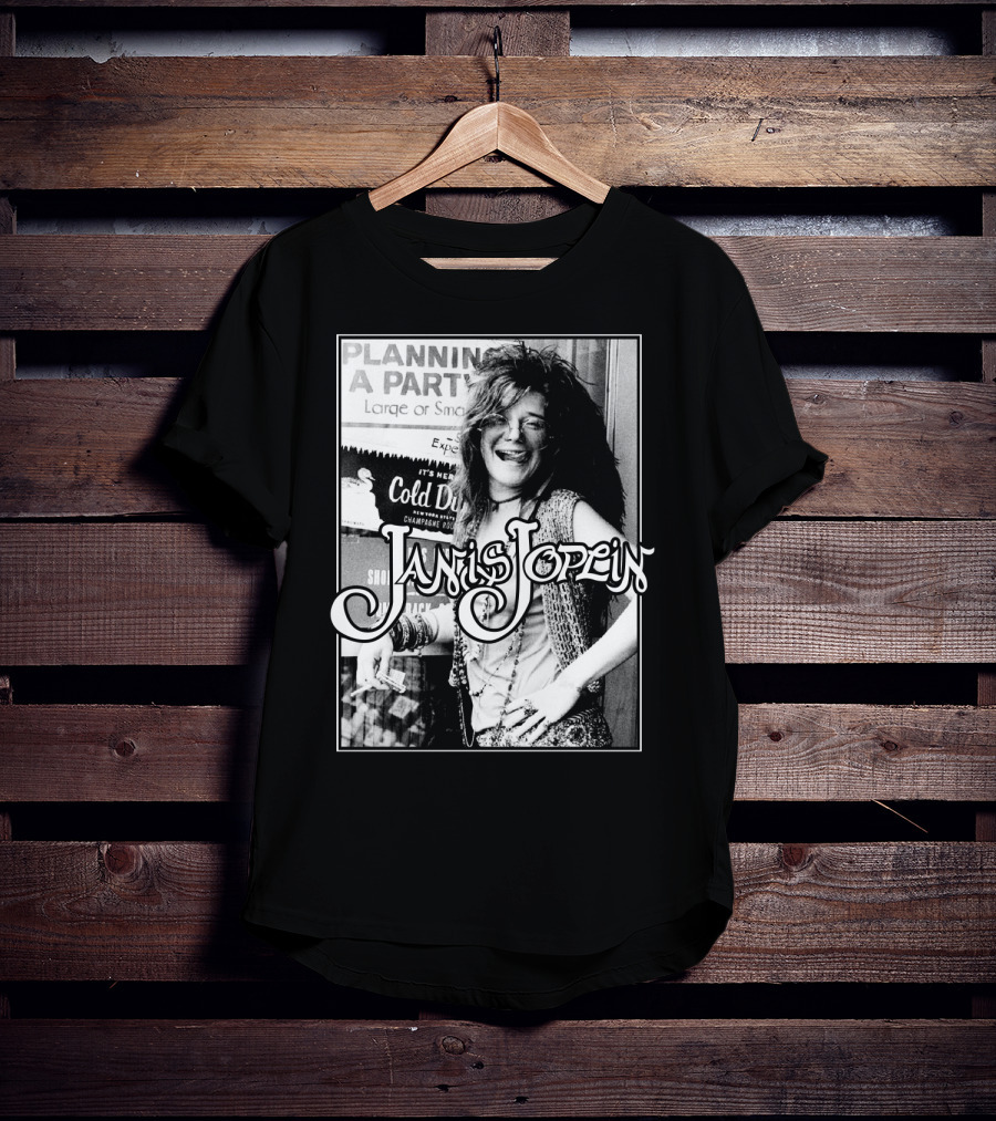 Janis Joplin Cold Drink Planning A Party T-Shirt