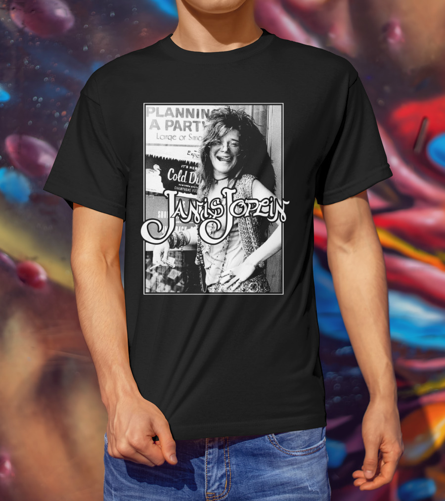 Janis Joplin Cold Drink Planning A Party T-Shirt