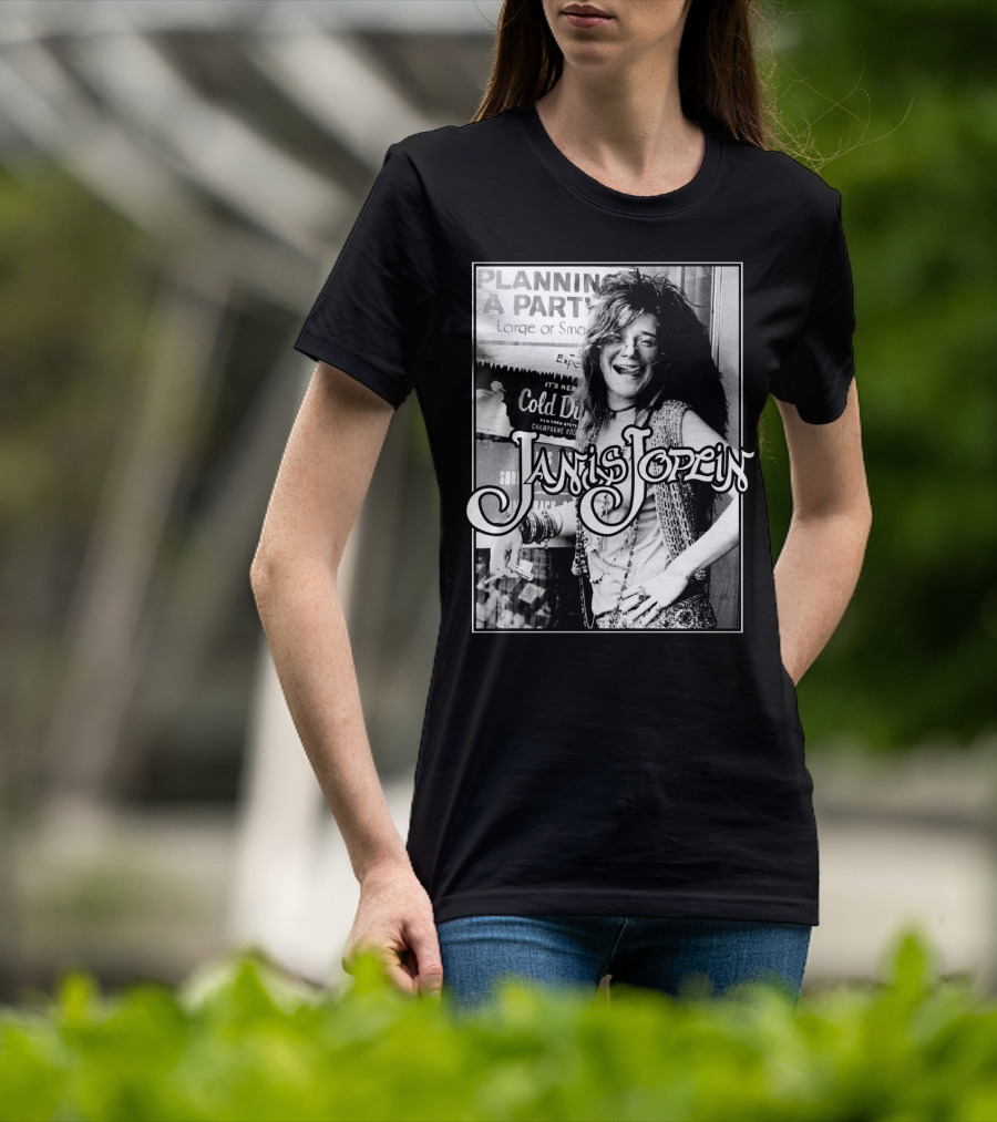 Janis Joplin Cold Drink Planning A Party T-Shirt