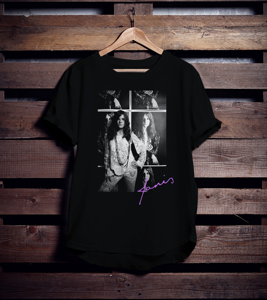 Janis 05 Retro Psychedelic Montage T-Shirt
