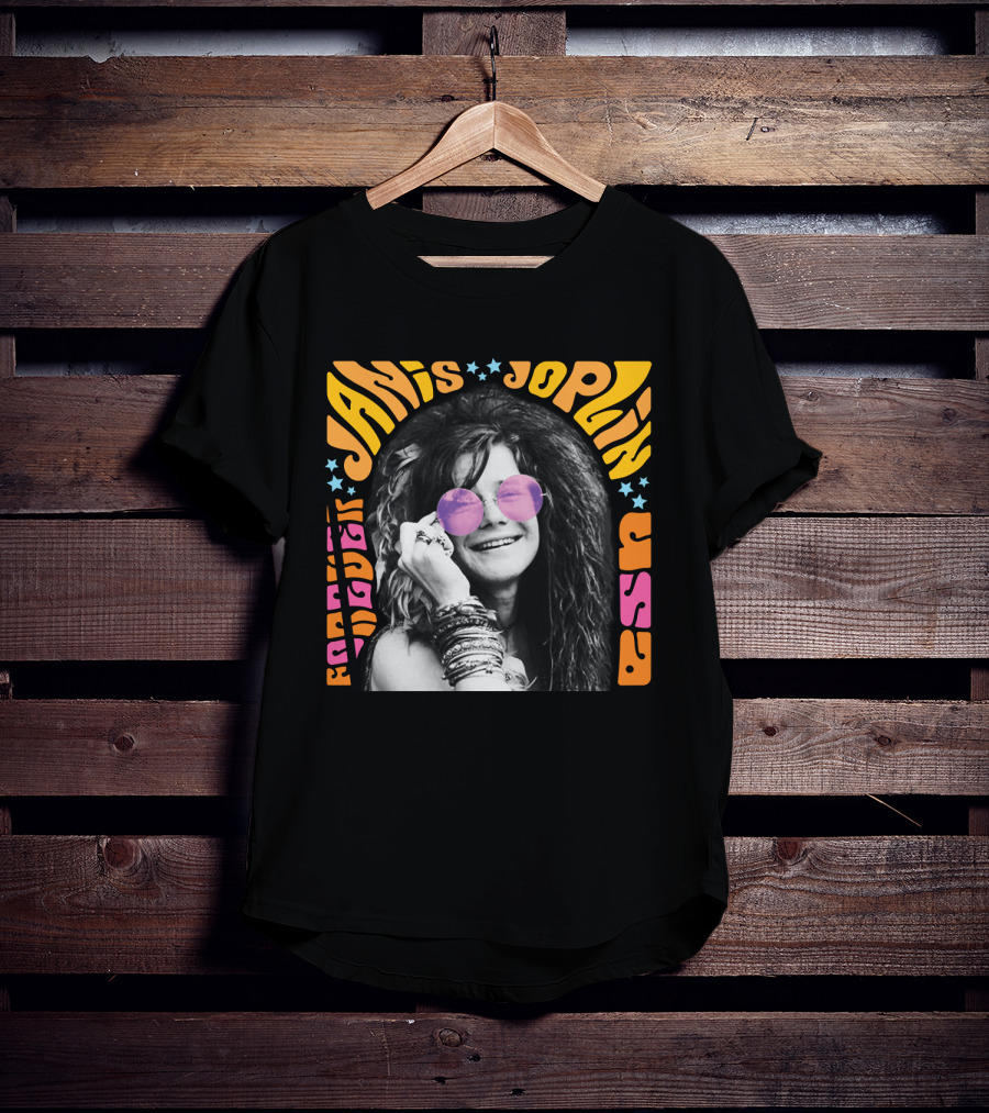 Janis Joplin Forever USA JNJL 09 Postage Stamp T-Shirt