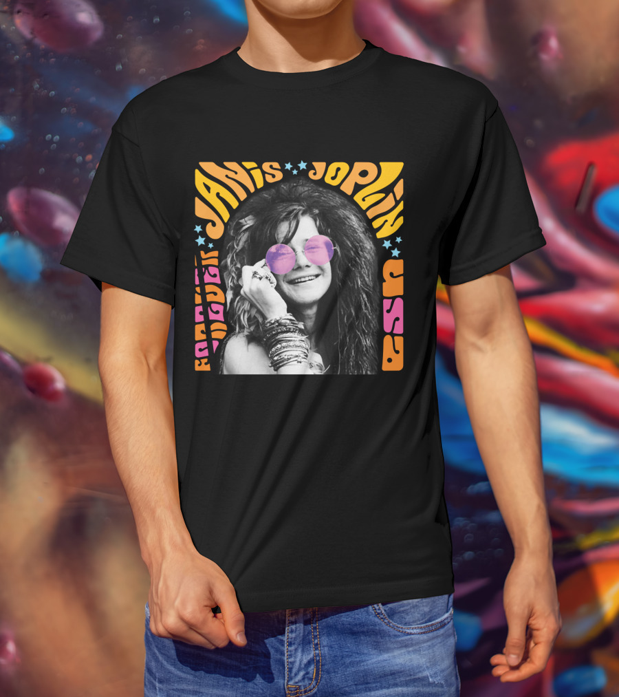 Janis Joplin Forever USA JNJL 09 Postage Stamp T-Shirt