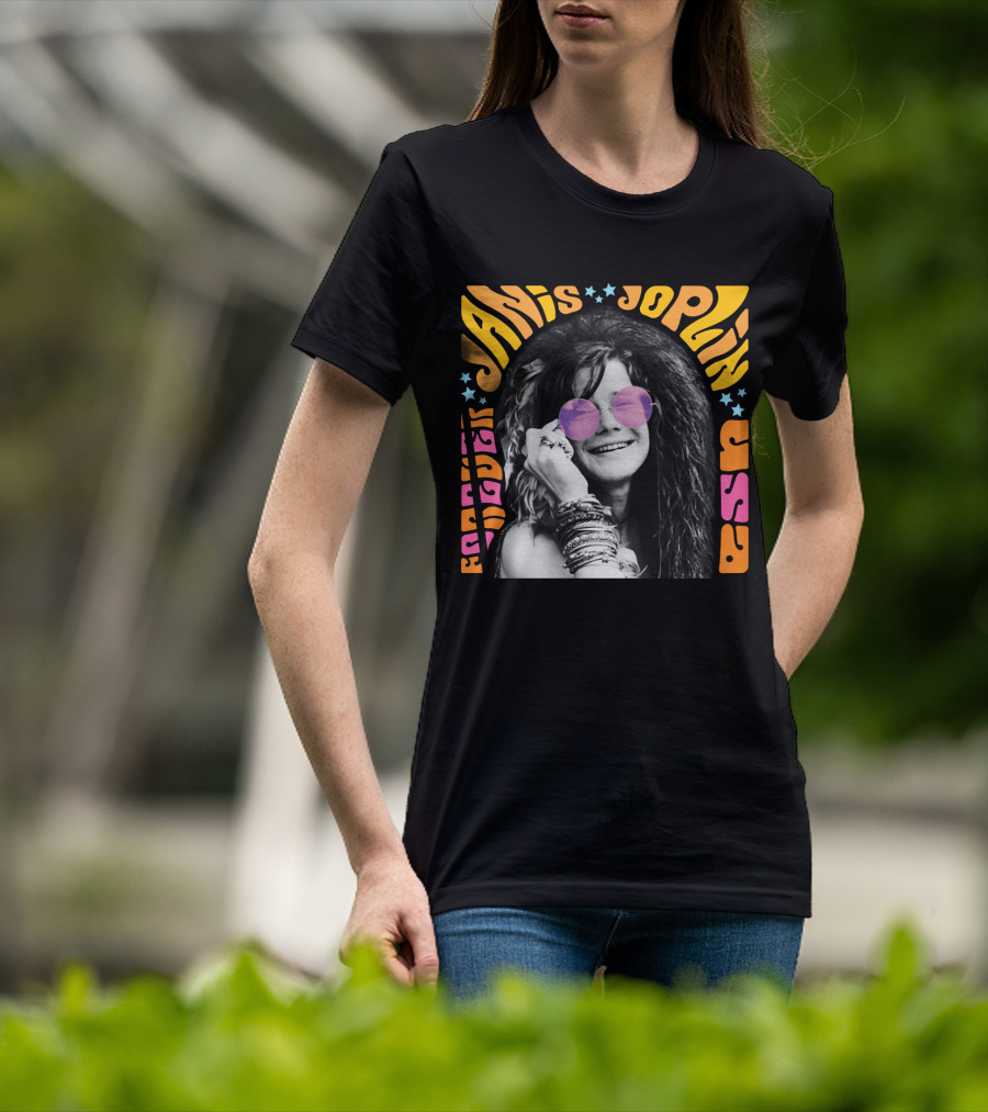 Janis Joplin Forever USA JNJL 09 Postage Stamp T-Shirt