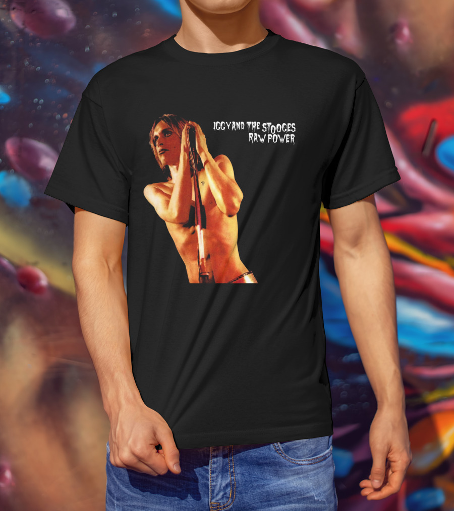 Iggy And The Stooges Raw Power Performance Image T-Shirt