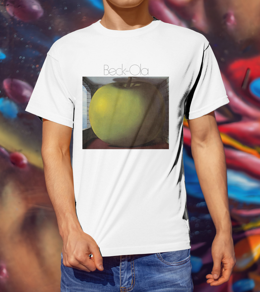 TJB 01 Beck Ola Album Cover Large Green Apple T-Shirt
