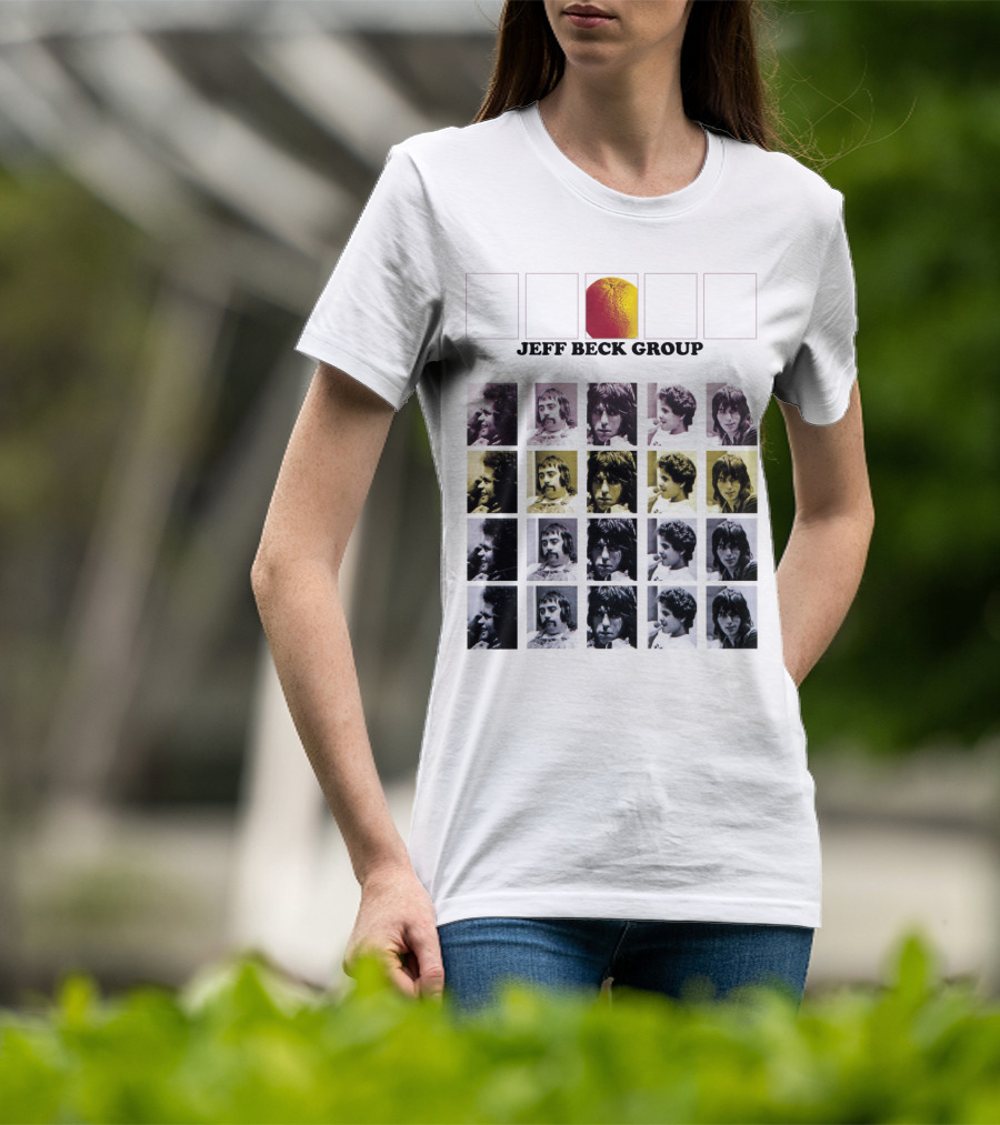 TJB 10 The Jeff Beck Group Retro Collage Portraits T-Shirt