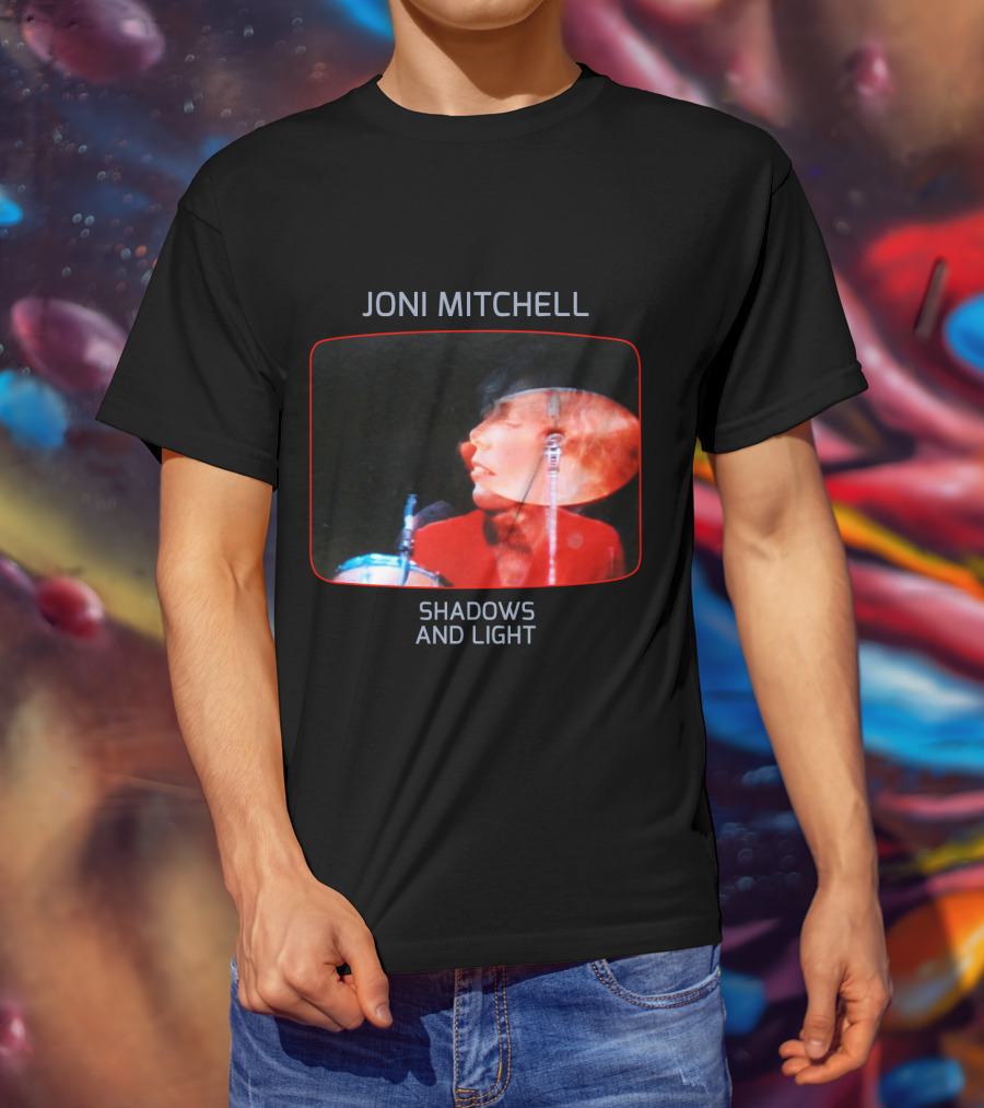 Joni Mitchell Shadows And Light Performance Album Cover Retro Music Art T-Shirt