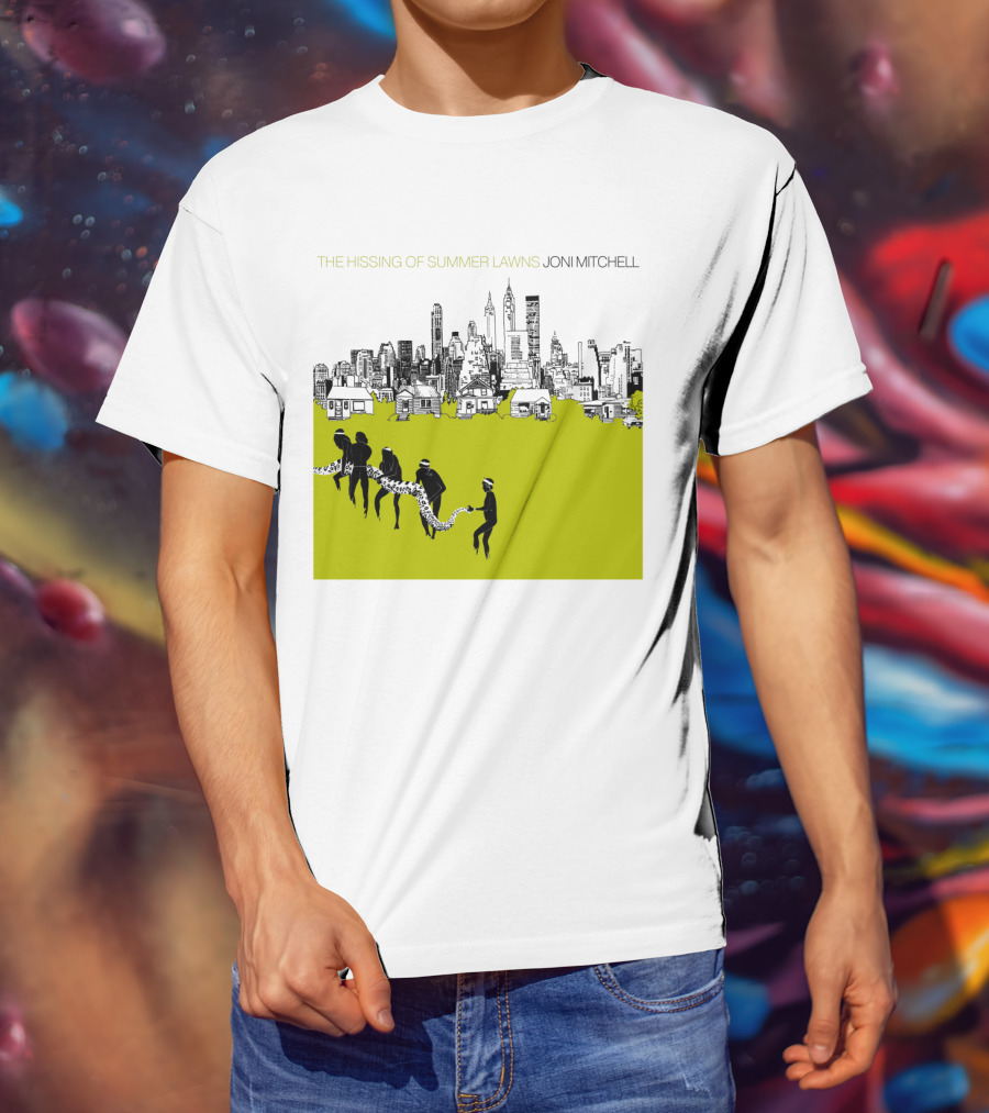 Joni Mitchell The Hissing Of Summer Lawns Cityscape Lawns T-Shirt