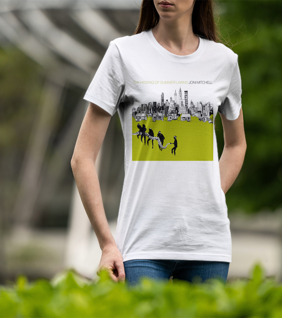 Joni Mitchell The Hissing Of Summer Lawns Cityscape Lawns T-Shirt
