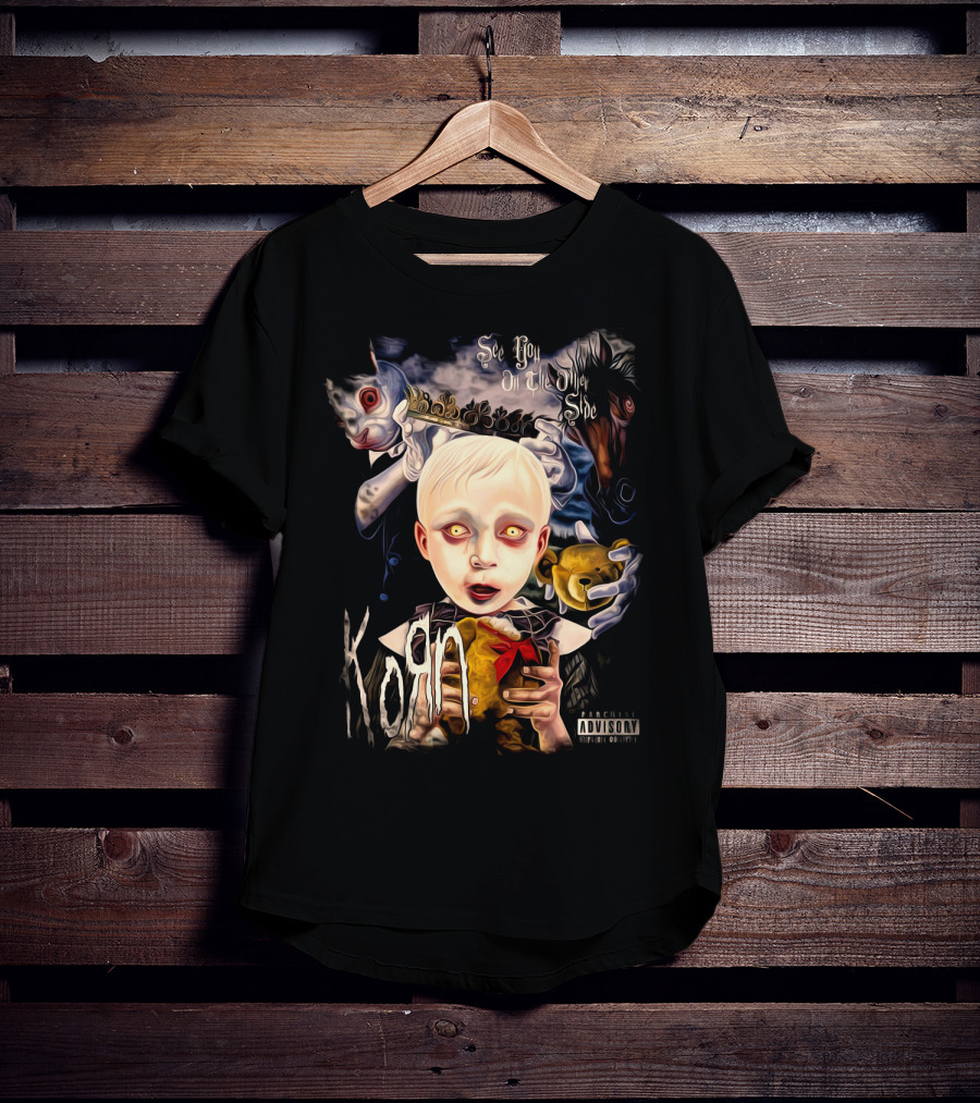 KORN See You On The Other Side Creepy Child And Doll With Clown Faces T-Shirt
