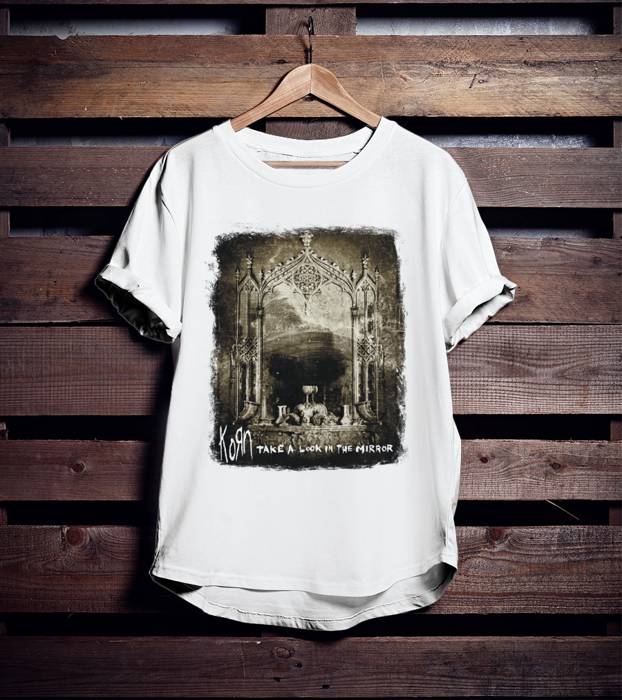 KORN Take A Look In The Mirror Gothic Arch Reflection T-Shirt