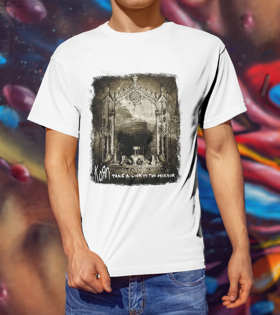 KORN Take A Look In The Mirror Gothic Arch Reflection T-Shirt