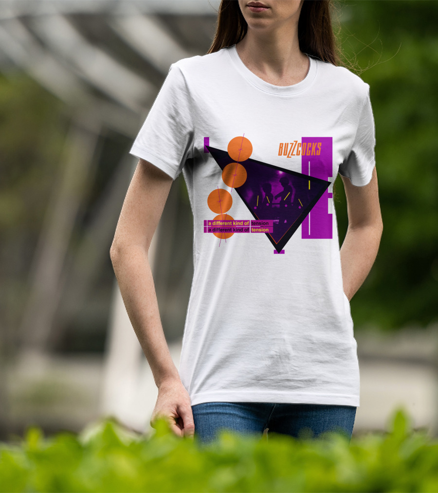 Buzzcocks A Different Kind Of Tension BZC 04 Purple Triangle T-Shirt