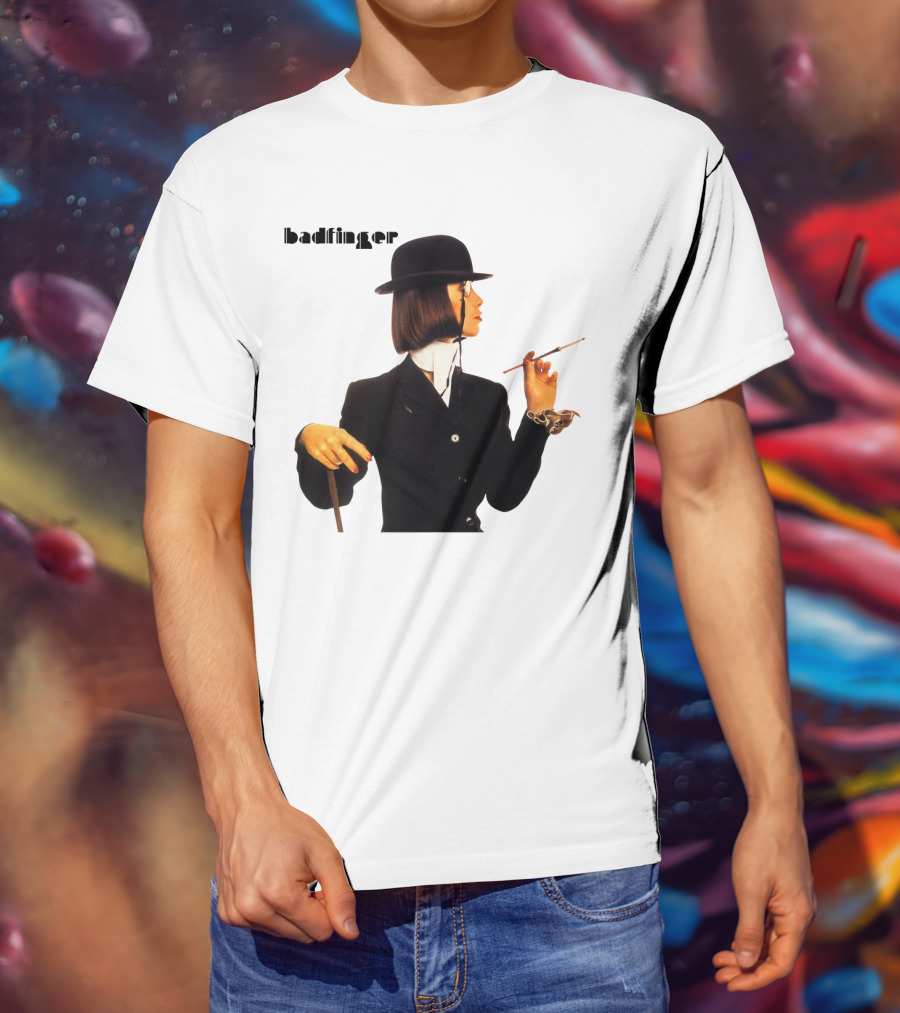 Badfinger Bowler Hat And Cigarette Holder Woman T-Shirt