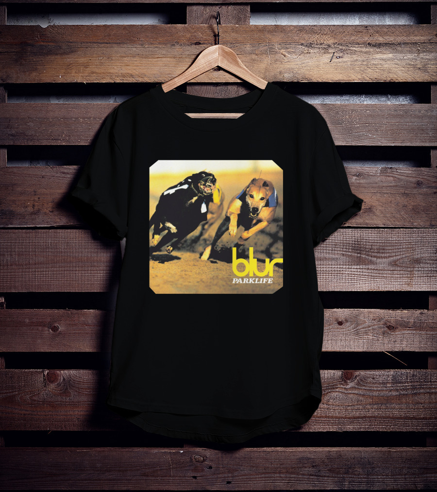 Blur Parklife Racing Dogs Vintage Album Cover T-Shirt