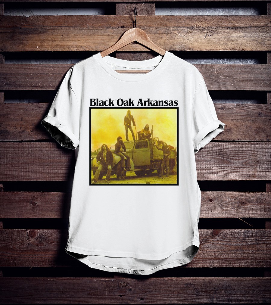 Black Oak Arkansas Band Vintage Yellow Truck Scene T-Shirt