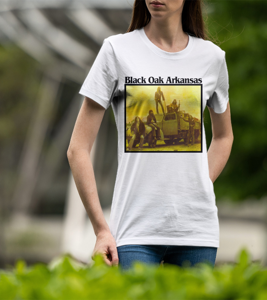 Black Oak Arkansas Band Vintage Yellow Truck Scene T-Shirt